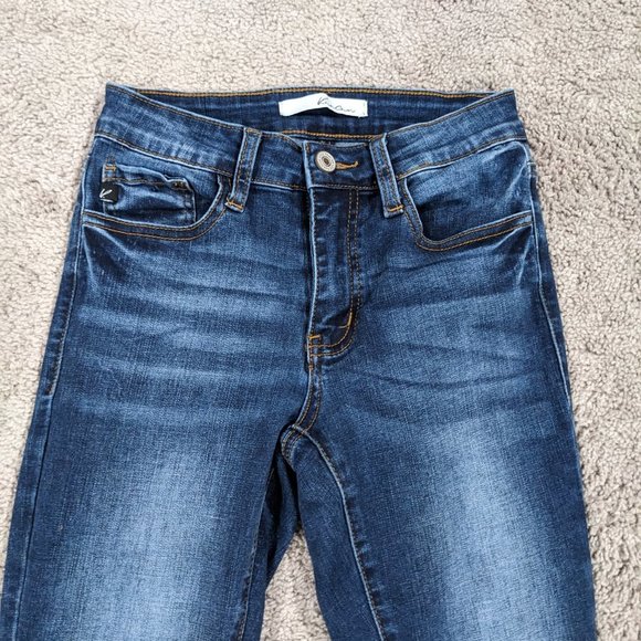 KanCan Dark Wash Fade Mid Rise Skinny Jeans Size 23 - Picture 2 of 10